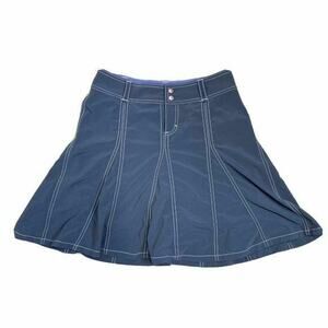 Athleta Whatever Golf flair skirt skort a line pleated hiking sz 2 Gray
